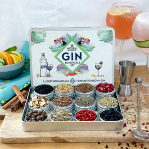 Natural & Noble DIY Gin Kit With Botanicals and Infused Glasses of Gin