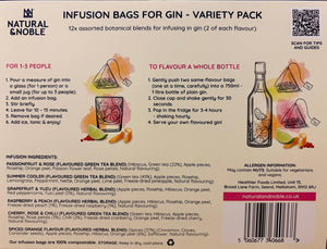 Infusion Bags for Gin - Variety Pack (6 flavours)