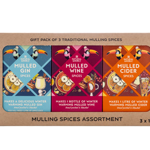 Natural & Noble Mulling Spices Assortment Gift Pack For Wine, Cider and Gin