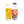 Pina Colada bottle with a glass of yellow cocktail on a white background